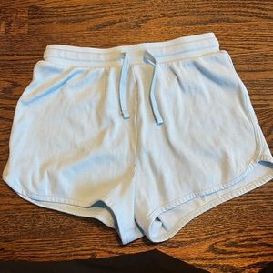 The cutest sky blue zara shorts!! Brighter in person💙